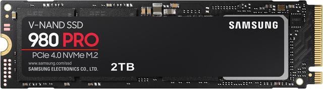 SAMSUNG 980 PRO SSD 2TB, PCIe 4.0 M.2 2280, Speeds Up-to 6,400MB/s Best for  High End Computing, Gaming, and Heavy Duty Workstations (MZV8P2T0B/AM)