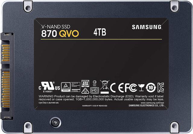 SAMSUNG 870 QVO Series 2.5 4TB SATA III Samsung V-NAND 4bit MLC Internal  Solid State Drive (SSD) MZ-77Q4T0BW