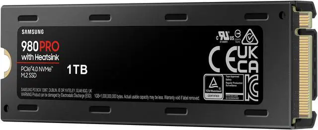Alt view image 5 of 11 - SAMSUNG 980 PRO SSD with Heatsink 1TB, PCIe 4.0 M.2 2280, Speeds Up-to 7,000MB/s, Best for High End Computing, Workstations and Compatible with Playstation5 (MZ-V8P1T0CW)