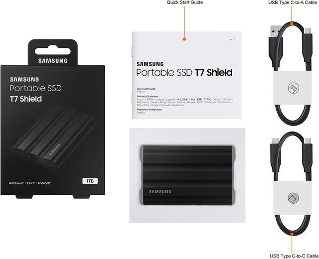 Alt view image 8 of 8 - SAMSUNG T7 Shield 1TB, up to 1050MB/s, USB 3.2 Gen2, Rugged, IP65 Rated, for Photographers, Content Creators and Gaming, Portable External Solid State Drive (MU-PE1T0S/AM, 2022), Black