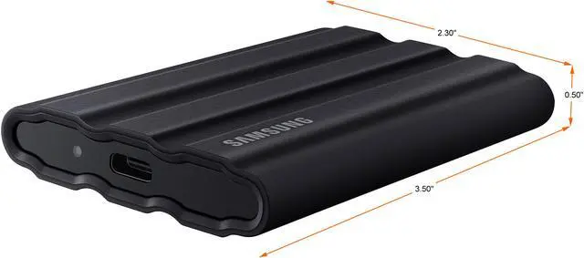 Alt view image 7 of 8 - SAMSUNG T7 Shield 2TB, Portable SSD, up-to 1050MB/s, USB 3.2 Gen2, Rugged,IP65 Water & Dust Resistant, for Photographers, Content Creators and Gaming, Extenal Solid State Drive (MU-PE2T0S/AM), Black