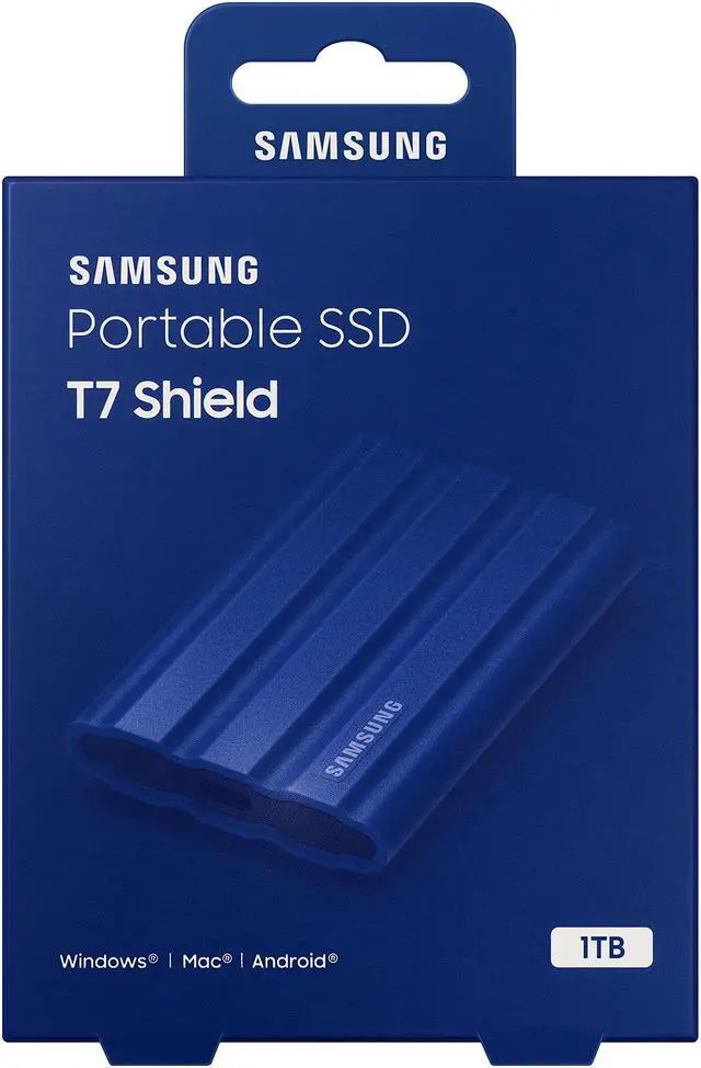 Alt view image 6 of 8 - SAMSUNG T7 Shield 1TB, Portable SSD, up to 1050MB/s, USB 3.2 Gen2, Rugged, IP65 Rated, for Photographers, Content Creators and Gaming , External Solid State Drive (MU-PE1T0R/AM, 2022), Blue
