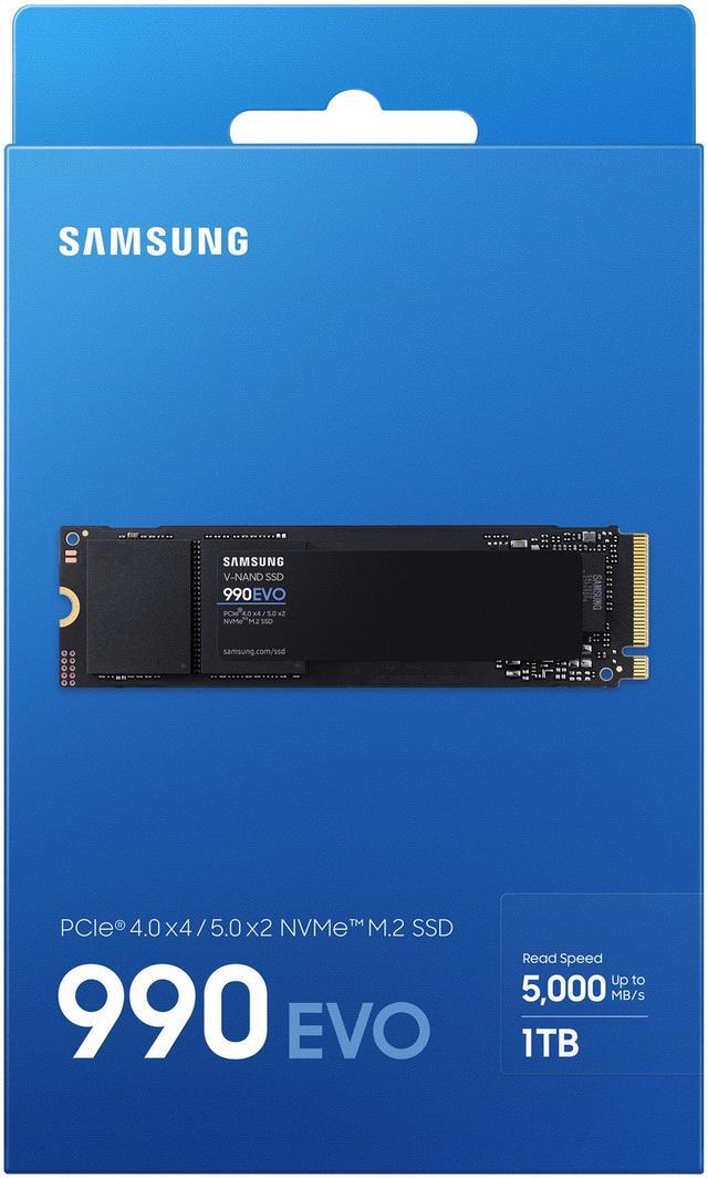Alt view image 9 of 9 - SAMSUNG 990 EVO SSD 1TB, PCIe Gen 4x4 |  Gen 5x2 M.2 2280, Speeds Up-to 5,000MB/s,  Upgrade Storage for PC/Laptops, HMB  Technology and Intelligent Turbowrite (MZ-V9E1T0B/AM)