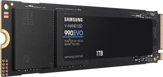 SAMSUNG SSD 990 EVO 1TB, PCIe 5.0 M.2 2280, Seq. Read Speeds Up-to  5,000MB/s ( MZ-V9E1T0B/AM)