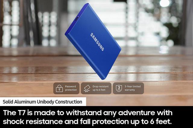 Alt view image 4 of 4 - SAMSUNG T7 Portable SSD, 4TB External Solid State Drive, Speeds Up to 1,050MB/s, USB 3.2 Gen 2, Reliable Storage for Gaming, Students, Professionals, MU-PC4T0T/AM, Gray