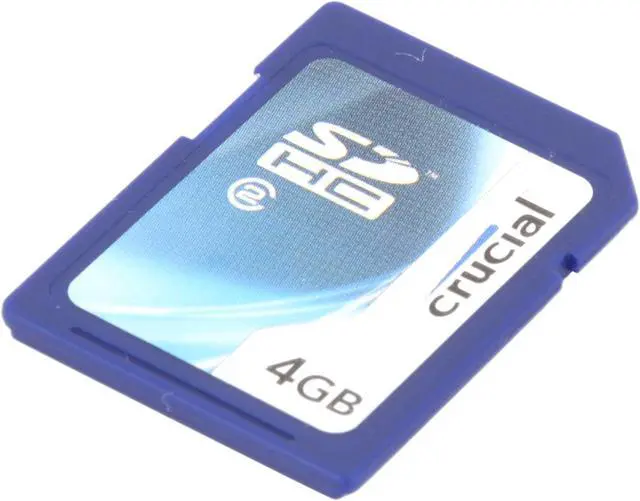 Main image of Crucial 4GB Secure Digital High-Capacity (SDHC) Flash Card Model CT4GBSDHC