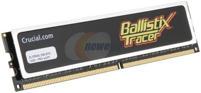 Alt view image 2 of 2 - Crucial Ballistix Tracer 1GB DDR2 1066 (PC2 8500) Desktop Memory Model BL12864AL1065