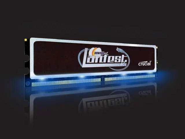 Alt view image 3 of 3 - Crucial 2GB (2 x 1GB) DDR2 800 (PC2 6400) Dual Channel Kit Desktop Memory Model NE2KIT12864AL804