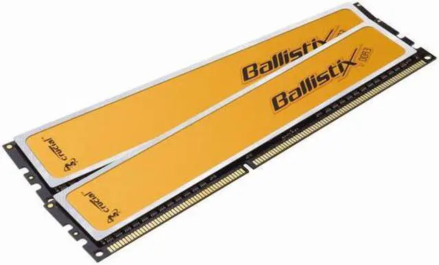 Main image of Crucial Ballistix 2GB (2 x 1GB) DDR3 1600 (PC3 12800) Dual Channel Kit Desktop Memory Model BL2KIT12864BA1608