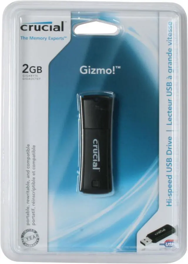 Alt view image 3 of 3 - Crucial Gizmo! 2GB Flash Drive (USB2.0 Portable) JDOD2GB-730