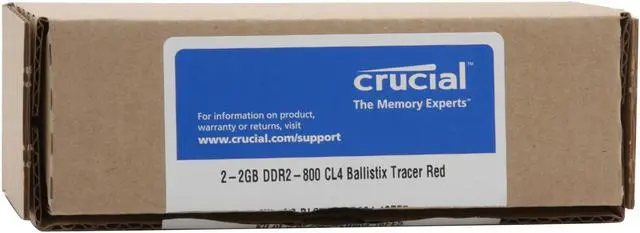 Alt view image 3 of 3 - Crucial Ballistix Tracer 4GB (2 x 2GB) DDR2 800 (PC2 6400) Dual Channel Kit Desktop Memory Model BL2KIT25664AR804