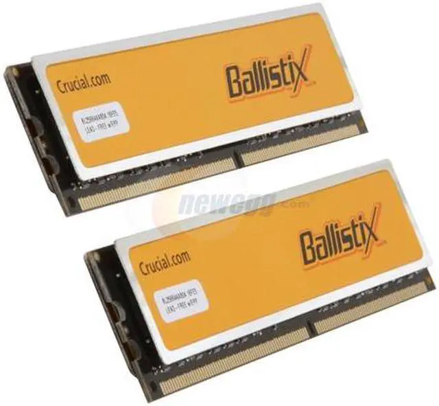 Main image of Crucial Ballistix 4GB (2 x 2GB) DDR2 800 (PC2 6400) Dual Channel Kit Desktop Memory Model BL2KIT25664AA804