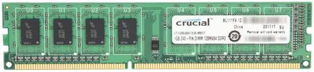 Crucial 1GB DDR3 1333 (PC3 10600) Desktop Memory Model