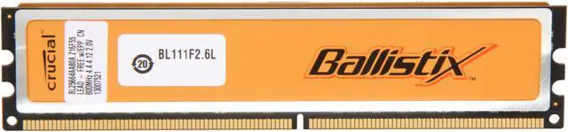 Alt view image 2 of 3 - Crucial Ballistix 2GB DDR2 800 (PC2 6400) Desktop Memory Model BL25664AA80A