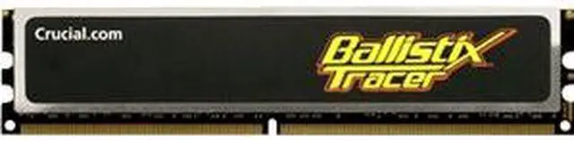 Main image of Crucial Ballistix Tracer 4GB (2 x 2GB) DDR2 800 (PC2 6400) Dual Channel Kit Desktop Memory w/ Red & Green LEDs Model BL2KIT25664AL80A