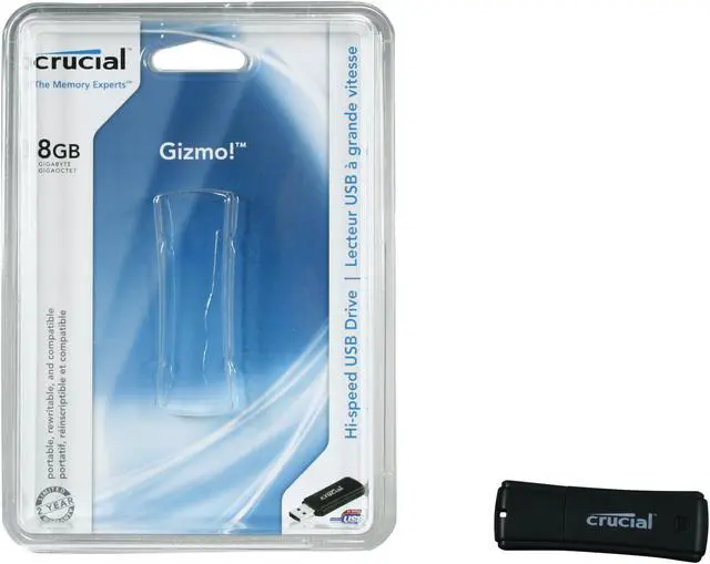 Alt view image 5 of 5 - Crucial 8GB Flash Drive (USB2.0 Portable) JDOD8GB-730