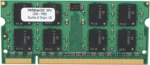 Alt view image 2 of 3 - Rendition by Crucial 2GB 200-Pin DDR2 SO-DIMM DDR2 667 (PC2 5300) Laptop Memory Model RM25664AC667