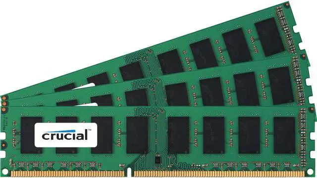 Main image of Crucial 3GB (3 x 1GB) DDR3 1066 (PC3 8500) Triple Channel Kit Desktop Memory Model CT3KIT12864BA1067