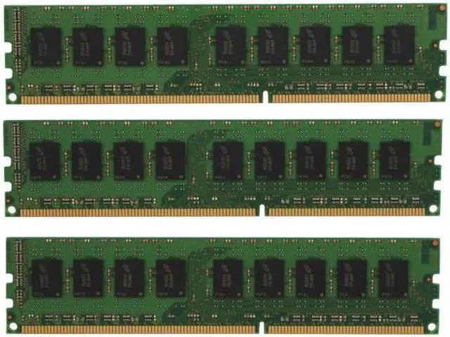 Alt view image 2 of 3 - Crucial 6GB (3 x 2GB) ECC Unbuffered DDR3 1333 (PC3 10600) Triple Channel Kit Server Memory Model CT3KIT25672BA1339