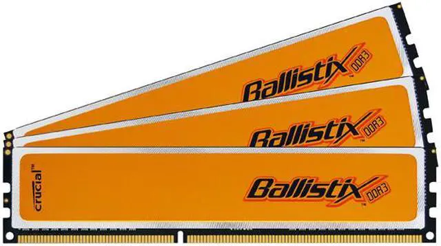 Main image of Crucial Ballistix 3GB (3 x 1GB) DDR3 1333 (PC3 10600) Desktop Memory Model BL3KIT12864BN1337