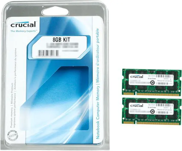 Alt view image 4 of 3 - Crucial 8GB (2 x 4GB) 200-Pin DDR2 SO-DIMM DDR2 667 (PC2 5300) Laptop Memory Model CT2KIT51264AC667