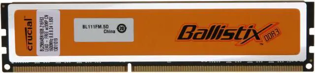 Alt view image 2 of 3 - Crucial Ballistix 2GB DDR3 1600 (PC3 12800) Desktop Memory Model BL25664BN1608