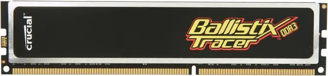Main image of Crucial Ballistix Tracer 2GB DDR3 1333 (PC3 10600) Desktop Memory w/ Red & Green LEDs Model BL25664TN1337