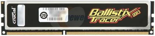 Alt view image 2 of 4 - Crucial Ballistix Tracer 2GB DDR3 1333 (PC3 10600) Desktop Memory w/ Red & Green LEDs Model BL25664TN1337