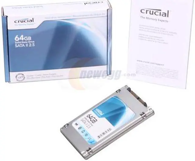 Alt view image 6 of 6 - Crucial 2.5" 64GB SATA II MLC Internal Solid State Drive (SSD) CT64M225