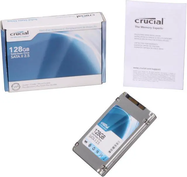 Alt view image 6 of 6 - Crucial 2.5" 128GB SATA II MLC Internal Solid State Drive (SSD) CT128M225