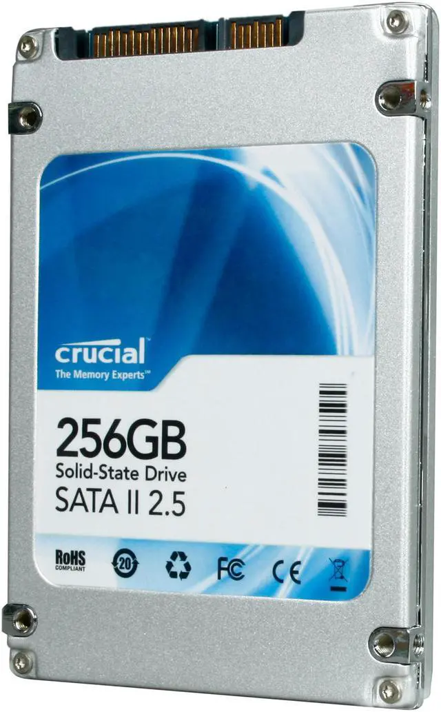 Alt view image 2 of 6 - Crucial 2.5" 256GB SATA II MLC Internal Solid State Drive (SSD) CT256M225