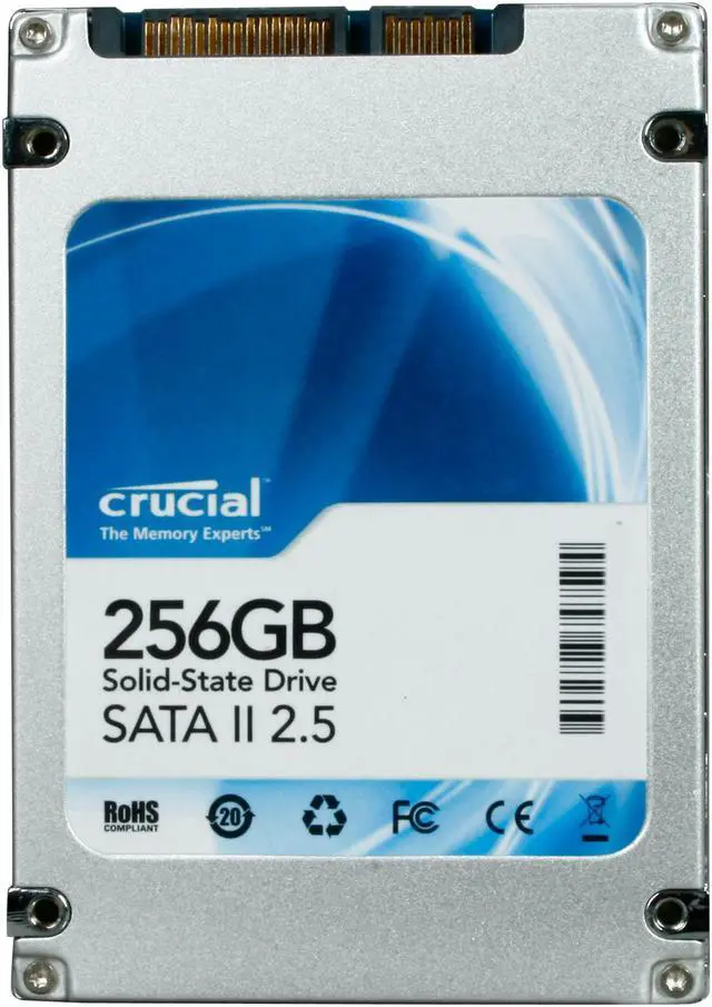 Alt view image 3 of 6 - Crucial 2.5" 256GB SATA II MLC Internal Solid State Drive (SSD) CT256M225