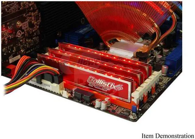 Alt view image 3 of 4 - Crucial Ballistix Tracer 4GB (2 x 2GB) DDR3 1333 (PC3 10600) Desktop Memory w/ Red LEDs Model BL2KIT25664TR1337