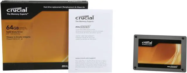 Alt view image 5 of 5 - Crucial RealSSD C300 2.5" 64GB SATA III MLC Internal Solid State Drive (SSD) CTFDDAC064MAG-1G1