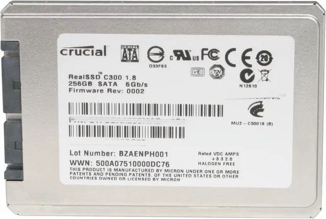 Alt view image 2 of 4 - Crucial RealSSD C300 256GB SATA III MLC Internal Solid State Drive (SSD) CTFDDAA256MAG-1G1