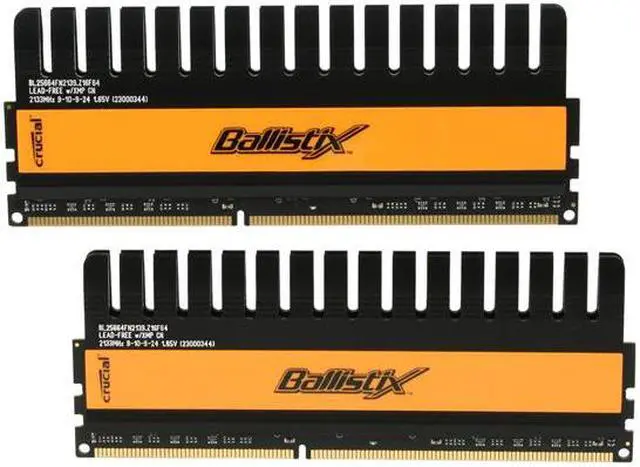 Main image of Crucial Ballistix 4GB (2 x 2GB) DDR3 2133 (PC3 17000) Desktop Memory with Thermal Sensor Model BL2KIT25664FN2139