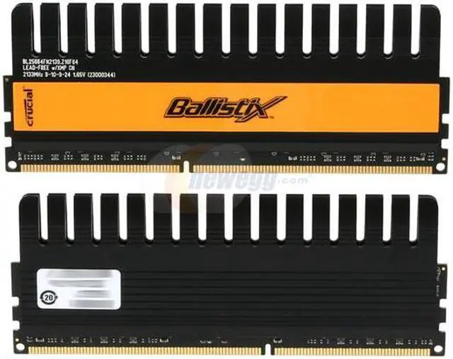 Alt view image 2 of 3 - Crucial Ballistix 4GB (2 x 2GB) DDR3 2133 (PC3 17000) Desktop Memory with Thermal Sensor Model BL2KIT25664FN2139