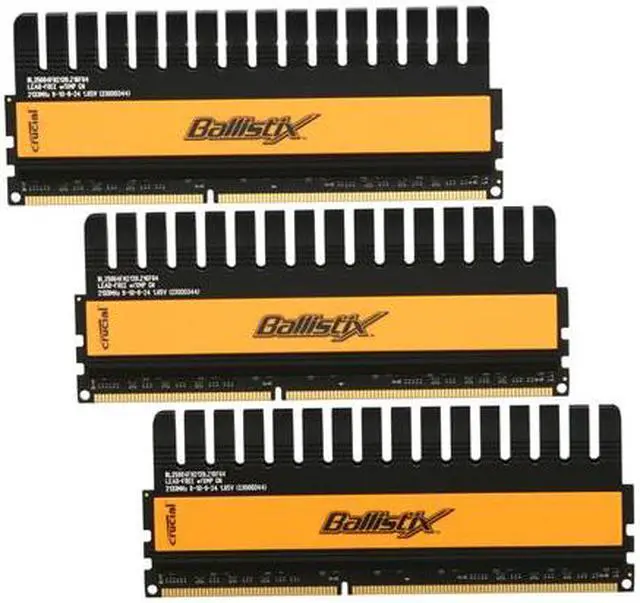 Main image of Crucial Ballistix 6GB (3 x 2GB) DDR3 2133 (PC3 17000) Desktop Memory with Thermal Sensor Model BL3KIT25664FN2139