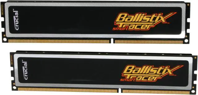 Main image of Crucial Ballistix Smart Tracer 4GB (2 x 2GB) DDR3 1600 (PC3 12800) Desktop Memory with Red/Green LEDs Model BL2KIT25664ST1608RG