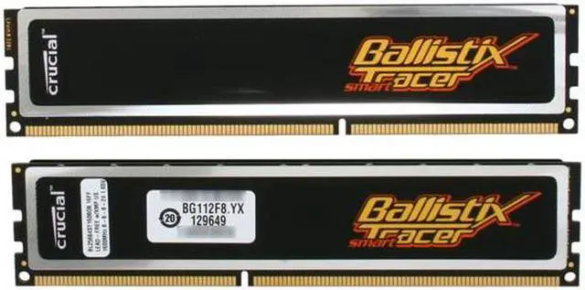 Alt view image 2 of 3 - Crucial Ballistix Smart Tracer 6GB (3 x 2GB) DDR3 1600 (PC3 12800) Desktop Memory with Orange/Blue LEDs Model BL3KIT25664ST1608OB