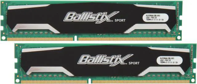 Main image of Crucial Ballistix Sport 8GB (2 x 4GB) DDR3 1333 Desktop Memory Model BL2KIT51264BA1339