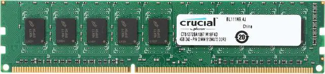 Main image of Crucial 4GB ECC Unbuffered DDR3 1066 (PC3 8500) Desktop Memory Model CT51272BA1067