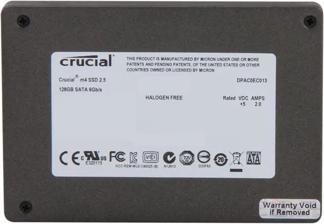 Alt view image 3 of 6 - Crucial M4 CT128M4SSD2CCA 2.5" 128GB SATA III MLC Internal Solid State Drive (SSD) with Transfer Kit