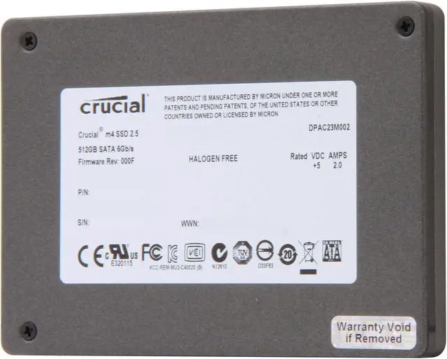 Alt view image 2 of 6 - Crucial M4 CT512M4SSD2CCA 2.5" 512GB SATA III MLC Internal Solid State Drive (SSD) with Transfer Kit
