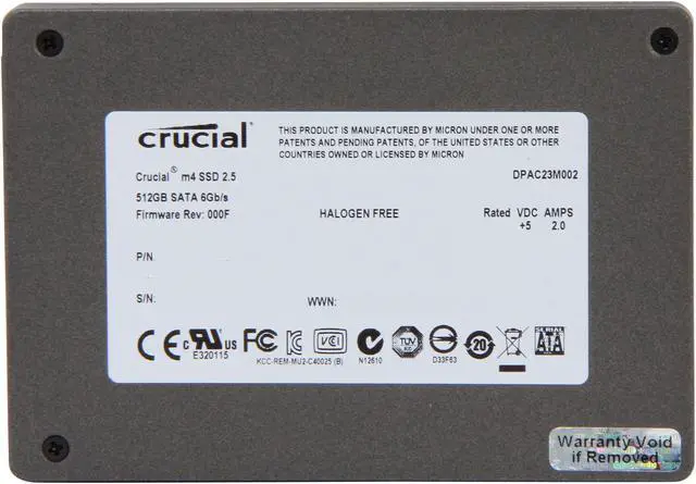 Alt view image 3 of 6 - Crucial M4 CT512M4SSD2CCA 2.5" 512GB SATA III MLC Internal Solid State Drive (SSD) with Transfer Kit