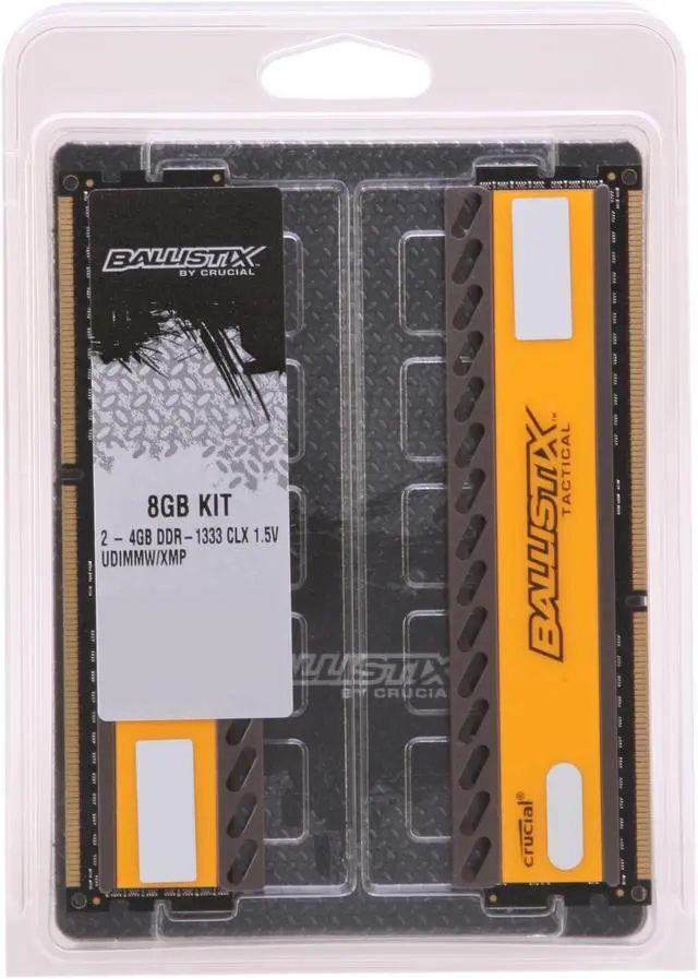Alt view image 3 of 3 - Crucial Ballistix Tactical 8GB (2 x 4GB) DDR3 1333 (PC3 10600) Desktop Memory Model BLT2KIT4G3D1337DT1TX0