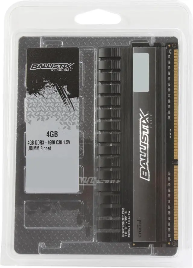Alt view image 3 of 3 - Ballistix Elite 4GB DDR3 1600 (PC3 12800) Desktop Memory Model BLE4G3D1608DE1TX0