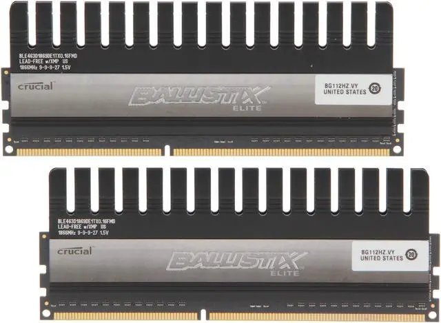 Main image of Ballistix 8GB (2 x 4GB) DDR3 1866 (PC3 14900) Desktop Memory Model BLE2KIT4G3D1869DE1TX0