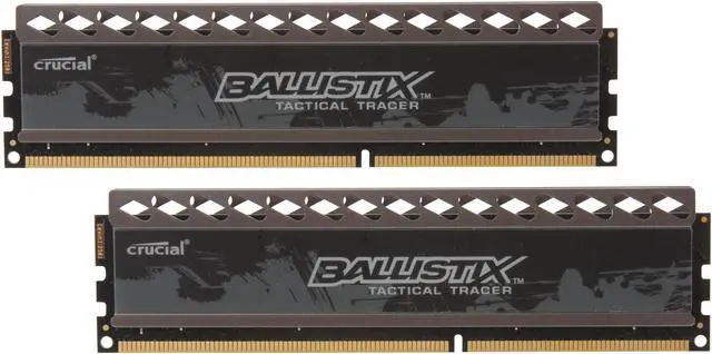 Main image of Crucial Ballistix Tactical Tracer 4GB (2 x 2GB) DDR3 1600 (PC3 12800) Desktop Memory (with Red/Green Light) Model BLT2KIT2G3D1608DT2TXRG