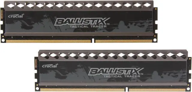 Main image of Ballistix Tactical Tracer 8GB (2 x 4GB) DDR3 1600 (PC3 12800) Desktop Memory (with Orange/Blue Light) Model BLT2KIT4G3D1608DT2TXOB